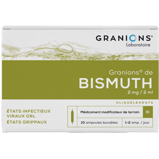Granions de Bismuth 2 mg/ 2 ml Etats Infectieux - 10 ampoules buvables