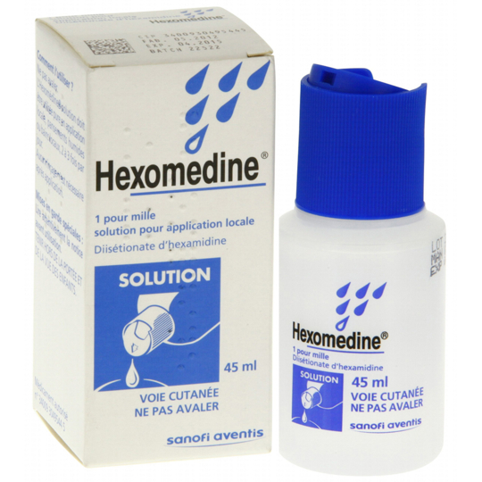 Hexomédine 1 pour Mille Solution pour Application Locale - 45 ml