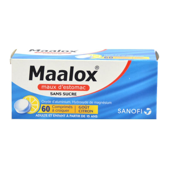 Maalox Maux d'Estomac Citron - 60 comprimés