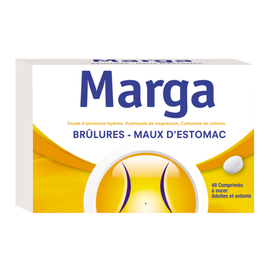 Marga Brûlures et Maux d'Estomac - 48 comprimés