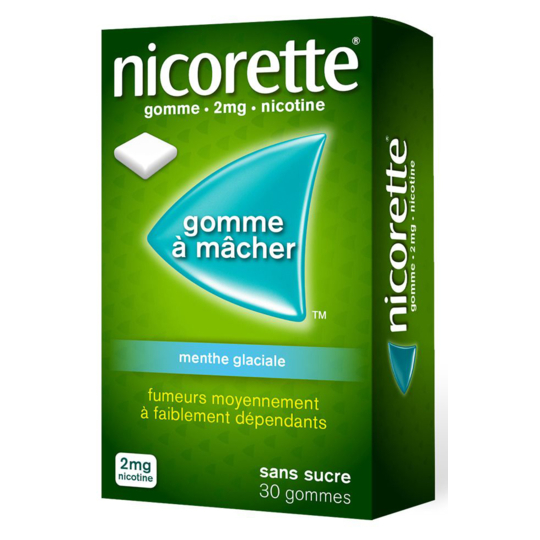 NICORETTE - Gomme Menthe Glaciale 2 mg - 30 gommes