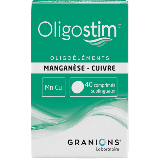 Oligostim Manganèse Cuivre - 40 comprimés