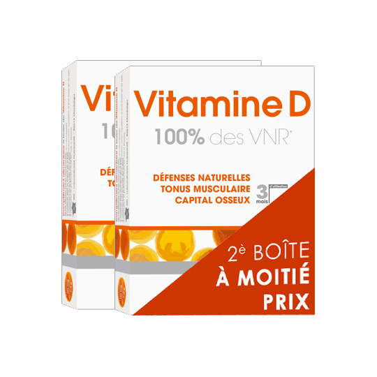 Vitamine D 100% des VNR - Lot de 2 x 90 comprimés