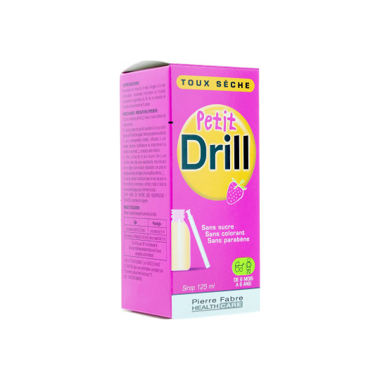 DRILL - Petit - Sirop Toux Sèche Enfant Nourrisson Sans Sucre - 125 ml
