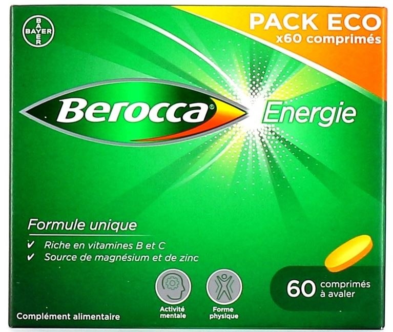 Berocca Energie - 60 comprimés effervescents - Pharmacie en ligne