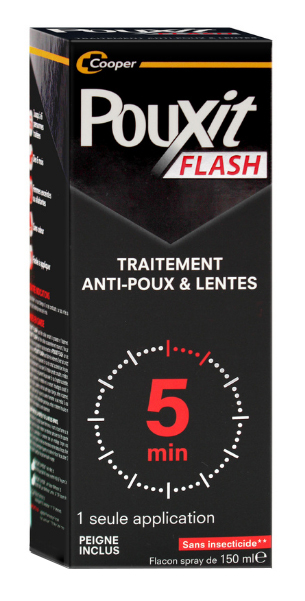POUXIT FLASH - Traitement anti-Poux et Lentes - spray 150 ml +