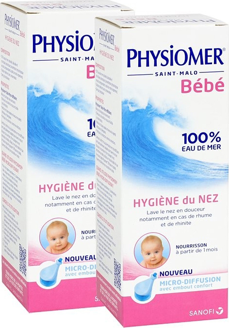 PHYSIOMER BÉBÉ - Spray Nasal Micro-Diffusion - Lot de 2 x 115 ml