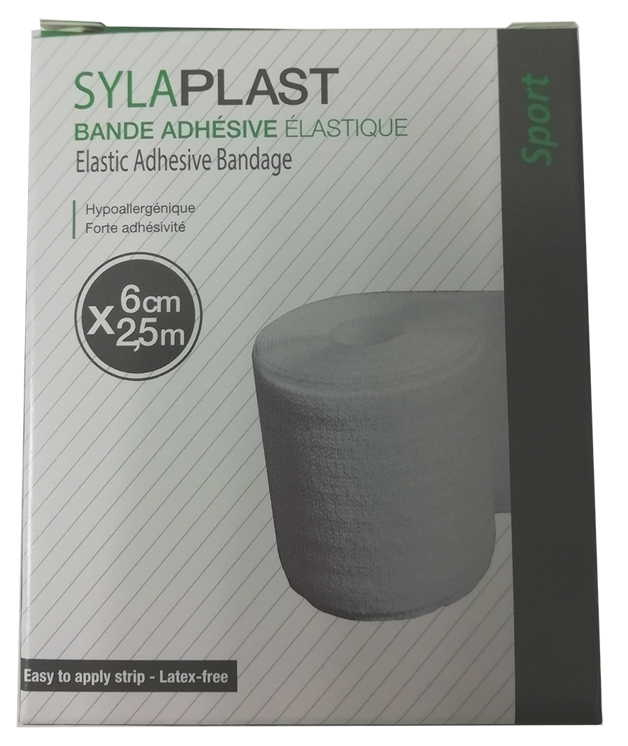 SYLAPLAST - Bande Adhésive Elastique - 6 cm x 2.5 m